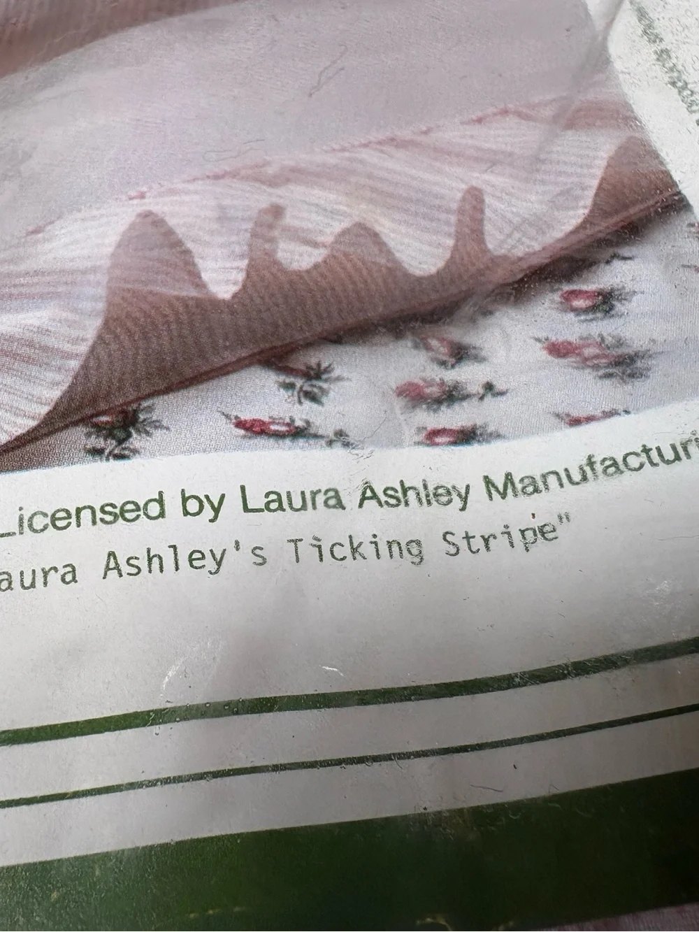 Vintage Laura Ashley Standard Pillow Sham NIP Ticking Stripe USA Made PLZ READ